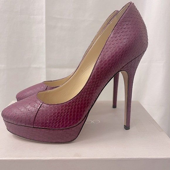 Jimmy Choo Purple Payton Shoes  5" Heels NEW Size 39 - Picture 4 of 9